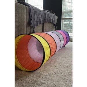 Colorful Play Tent Tunnel for Babies, Toddlers, Kids - with Mesh Window